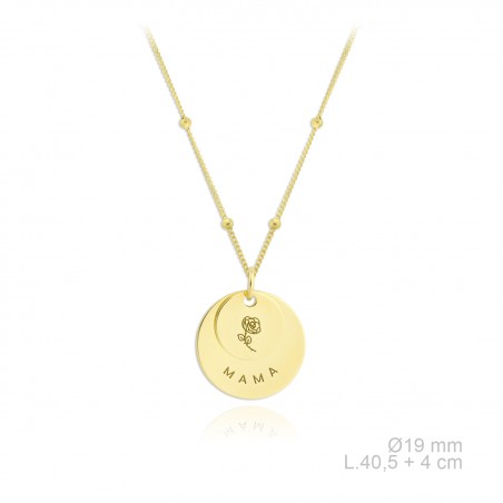 Gargantilla de Plata de Ley Mamá 