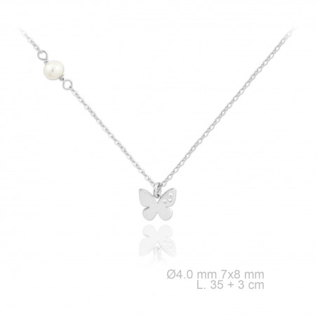 Silver Necklaces with Mother of Pearl