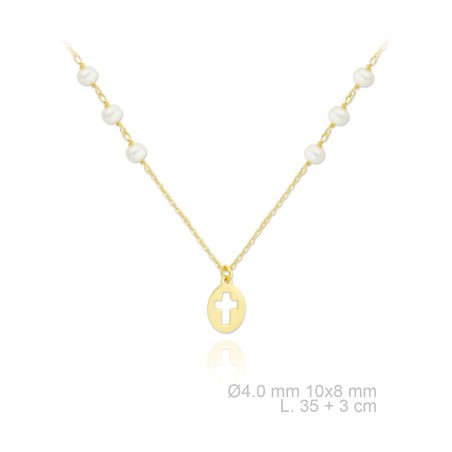 Gargantilha em Prata Esterlina e Nácar (Madrepérola)