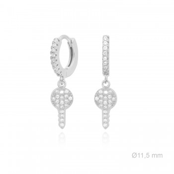 Silver earrings with cubic...