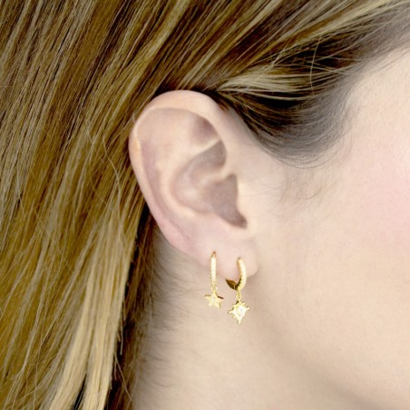 Silver earrings with cubic zirconium