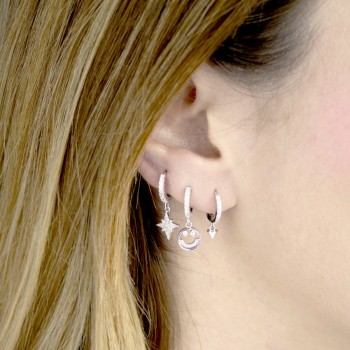 Silver earrings with cubic... 2