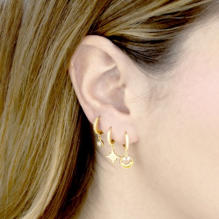 Brincos de Prata Esterlina com zircônia