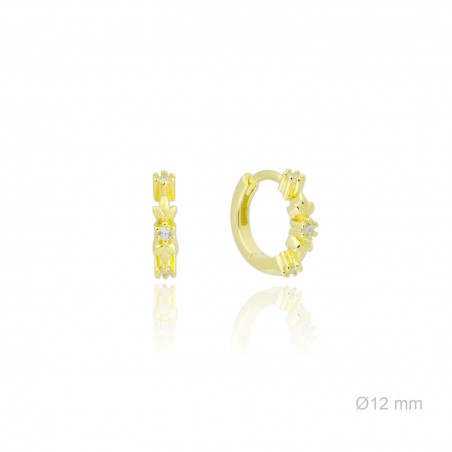 Boucles d'oreilles en Argent avec oxyde de zirconium