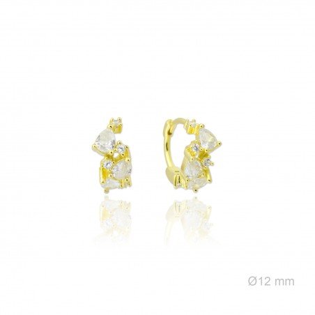 Silver earrings with cubic zirconium