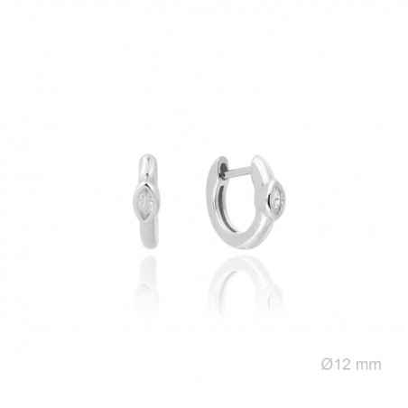Silver earrings with cubic zirconium