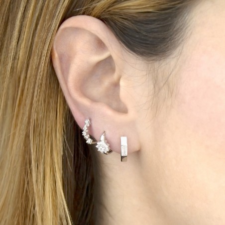 Silver earrings with cubic zirconium