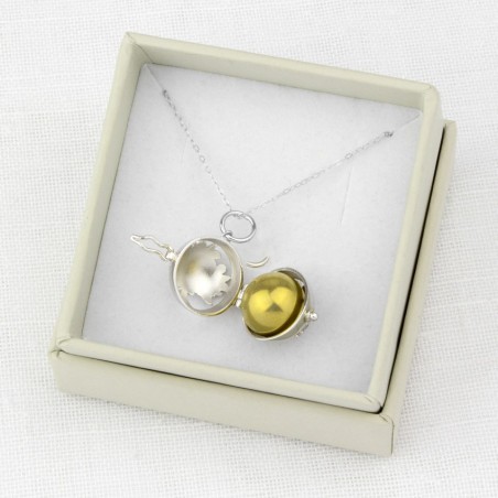 Llamador de Ángel de Plata de Ley 15mm