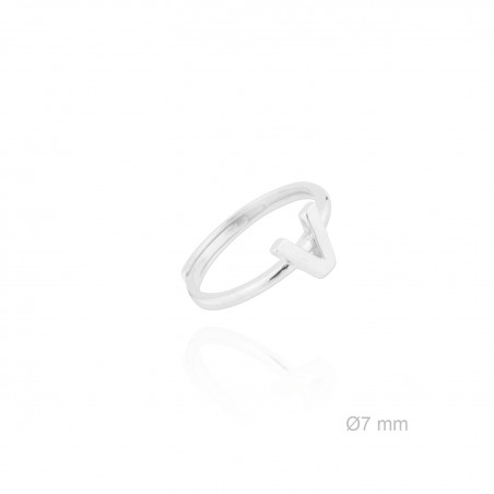 Silver ring | Letter V