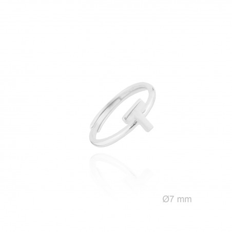 Bague en Argent | Lettre T