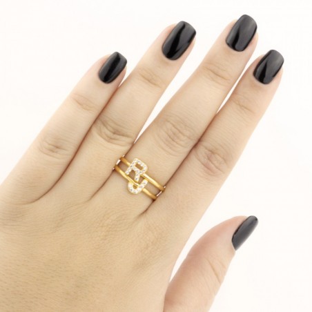 Sortija de Plata de Ley | J