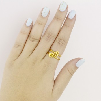 Silver ring | Letter C 2