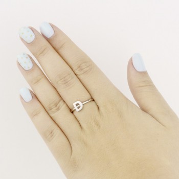 Bague en Argent | Lettre D 2