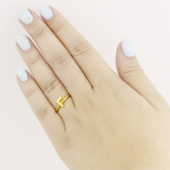 Silver ring | Letter F 2