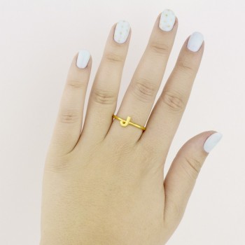 Silver ring | Letter J 2