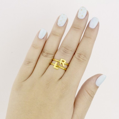 Bague en Argent | Lettre L