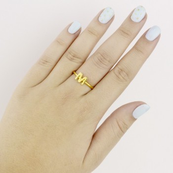 Bague en Argent | Lettre M 2