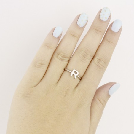 Bague en Argent | Lettre R