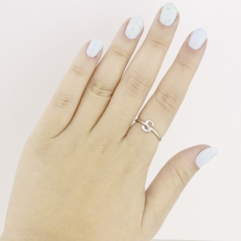 Silver ring | Letter S 2