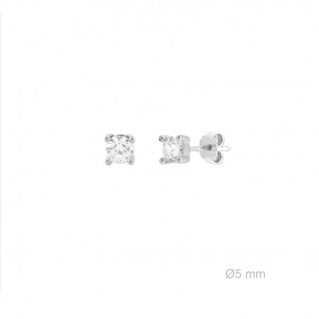 Brincos de Prata Esterlina e Zircônia