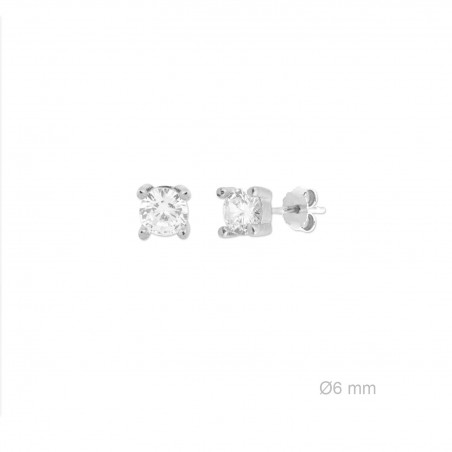 Brincos de Prata Esterlina e Zircônia