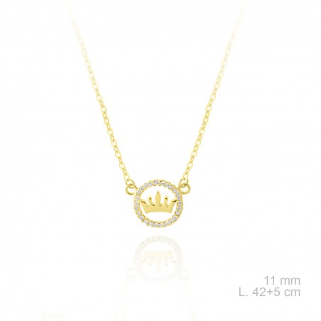 Gargantilha em Prata Esterlina e Zircões (Madrepérola)