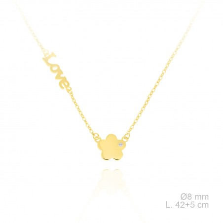 Gargantilha em Prata Esterlina e Zircões (Madrepérola)