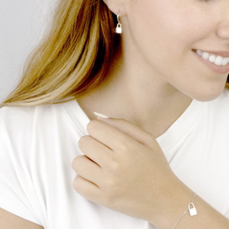 Pulsera Plata Candado liso