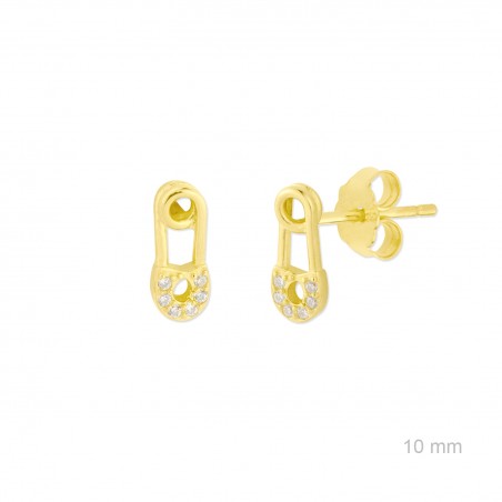 Brincos de Prata Esterlina com zircônia