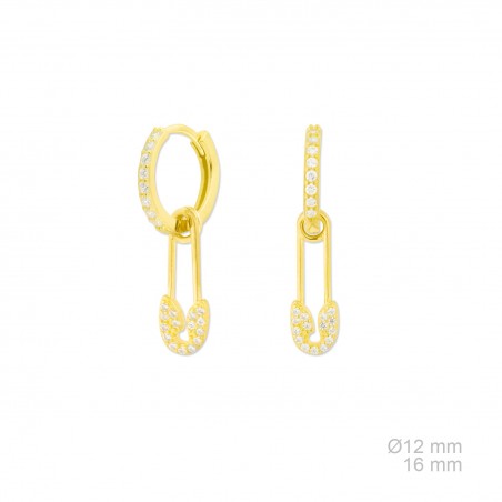 Silver earrings with cubic zirconium