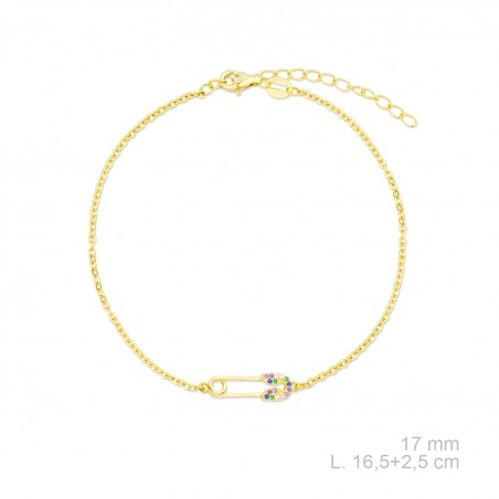 Silver bracelet with cubic zirconium