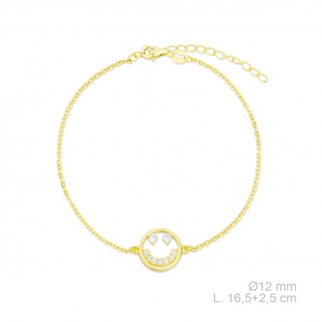 Bracelet en Argent avec oxyde de zirconium