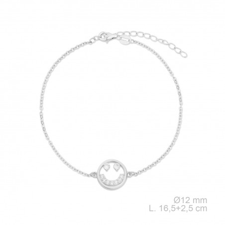 Pulsera de Plata de Ley con circonitas