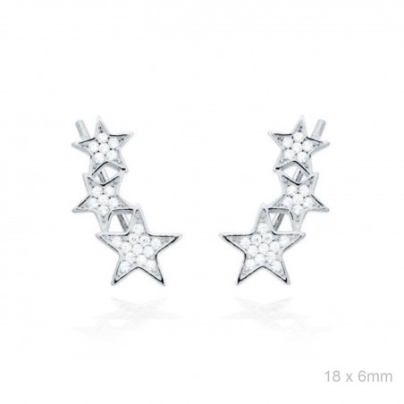 Pendientes Trepador Estrellas Circ 