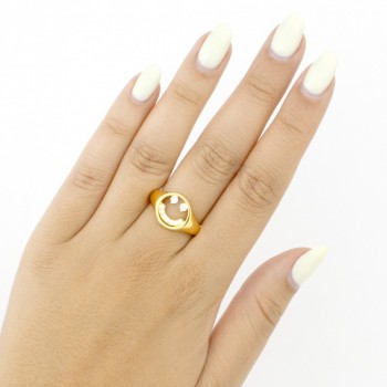 Silver ring with cubic... 2