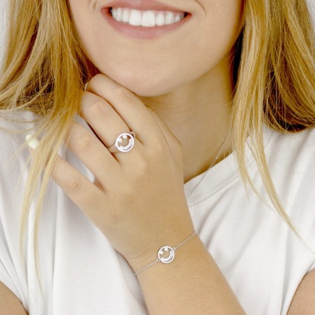 Pulsera Smiley Blanco 