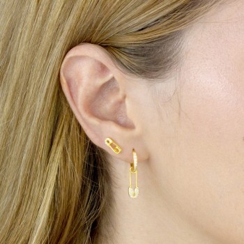 Silver earrings with cubic... 2