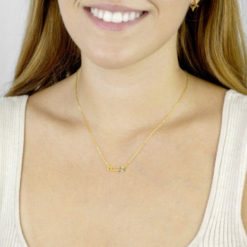 Silver necklace with cubic... 2