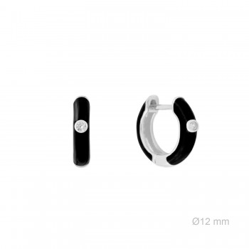 Silver earrings with cubic...