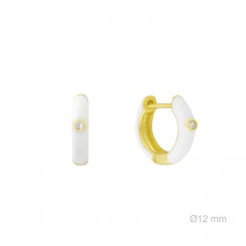 Silver earrings with cubic...