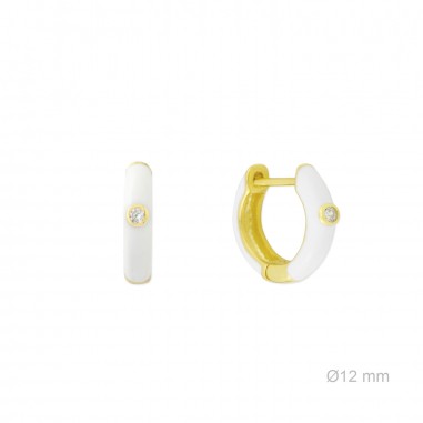 Silver earrings with cubic zirconium