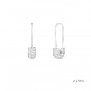 Silver earrings with cubic...
