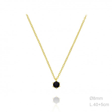 Gargantilla Chatón Dorada Negro 6 Garras