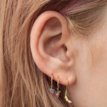 Pendientes Aro Platano Circ 2