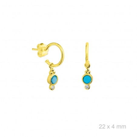 Brincos de Prata Esterlina e Zircônia