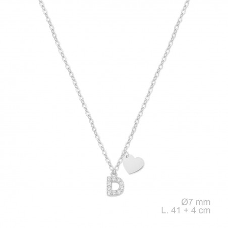 Gargantilla de Plata de Ley con circonitas