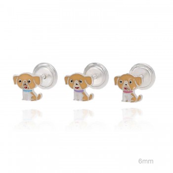 Pendientes Perrito Esmalte...