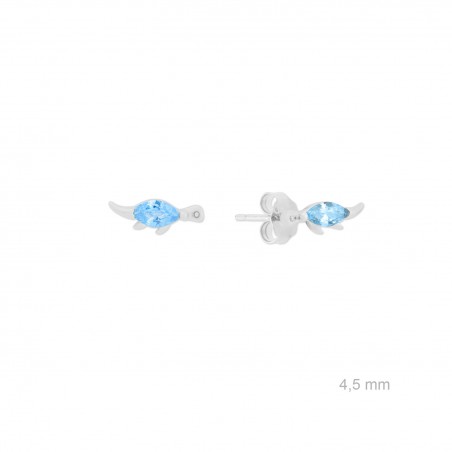 Pendientes de Plata de Ley con circonitas