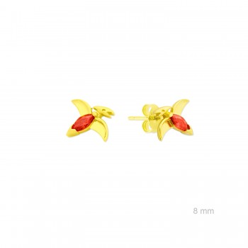 Silver earrings with cubic...