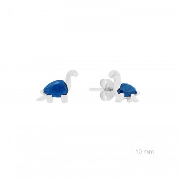 Silver earrings with cubic...